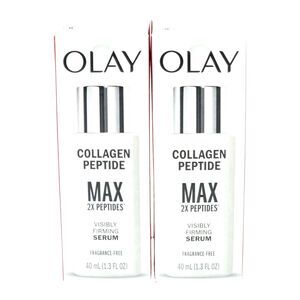 2X Olay Collagen Peptide Visibly Firming Serum 1.3 Fl Oz. Fragrance Free New
